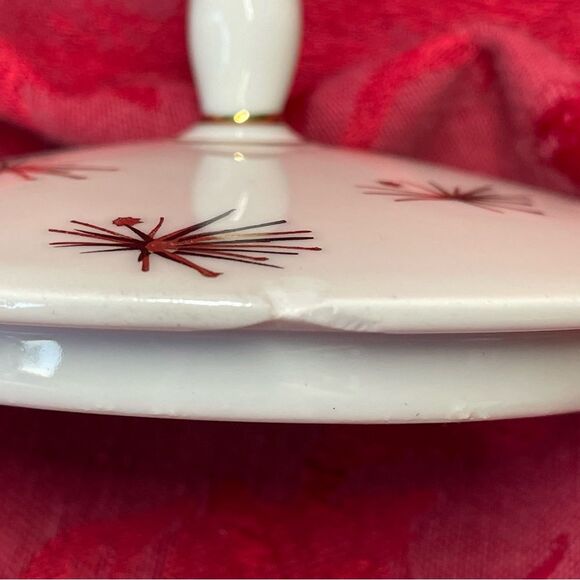 MCM Oscar Schaller & Co. Starburst Creamer and Sugar Bowl with Lid. RARE! - Picture 11 of 11